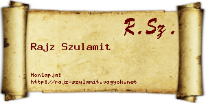 Rajz Szulamit névjegykártya